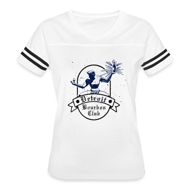 Distressed Blue Detroit Bourbon Club Logo