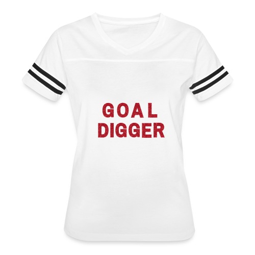 Red Glitter Goal Digger - Women's Vintage Sports T-Shirt