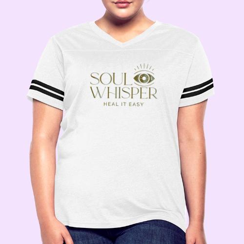 Soul Whisper - Metallic Design - Women's V-Neck Football Tee