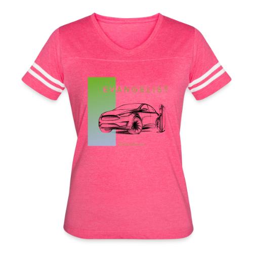 evangelist model X - Women's V-Neck Football Tee