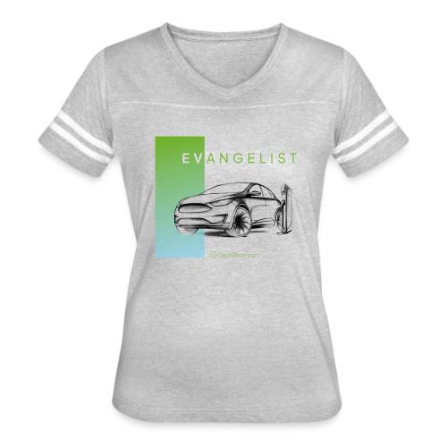 evangelist model X - Women's V-Neck Football Tee