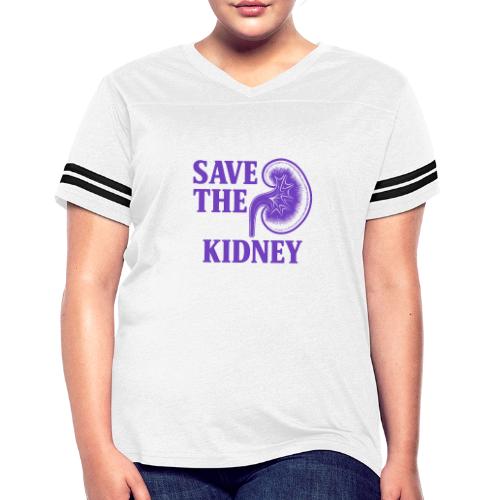 Save the kidney - Women's V-Neck Football Tee