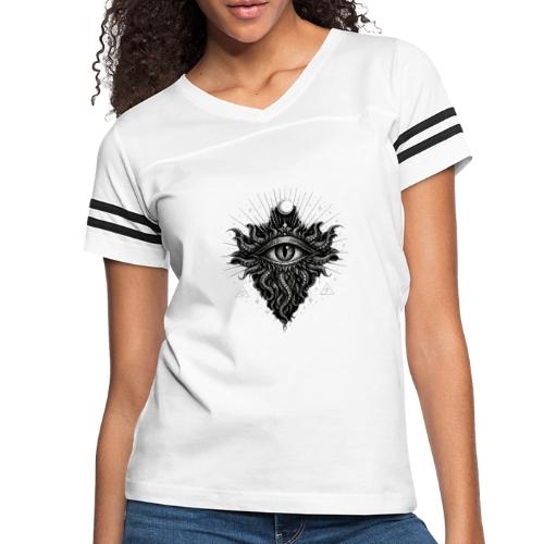 Eldritch Eye - Women's V-Neck Football Tee
