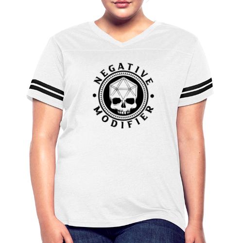 Negative Modifier Circle Logo - Women's Vintage Sports T-Shirt