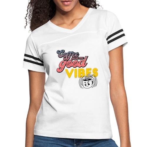 Coffee Energizes - Women's V-Neck Football Tee