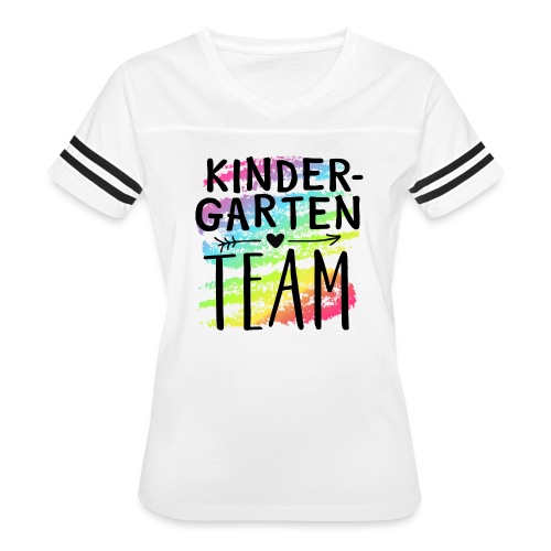 Kindergarten Team Crayon Splash Teacher T-Shirts - Women's Vintage Sports T-Shirt