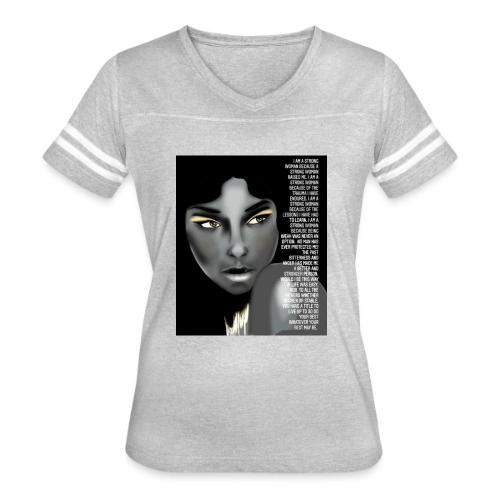 Strong woman - Women's V-Neck Football Tee