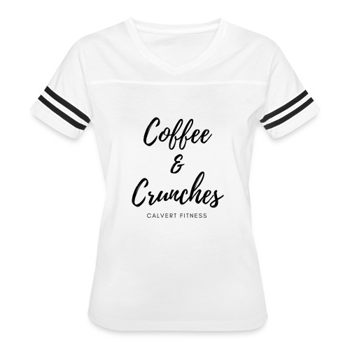 Coffee & Crunches - Women's V-Neck Football Tee