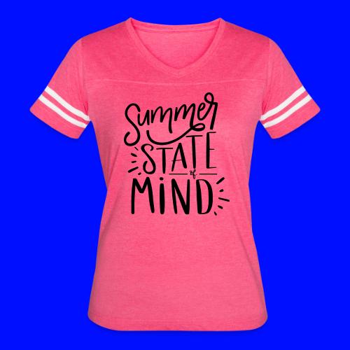 Summer State of Mind Cute Teacher T-shirt - Women's V-Neck Football Tee