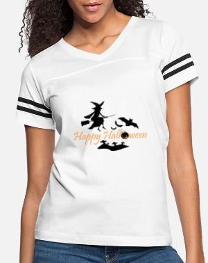 T-shirt Femme Halloween Fantôme & Citrouille - Noir, Taille XXL - Coton 100%, Coupe Classique, Impression Haute Qualité