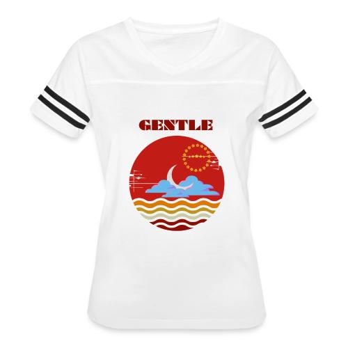 Classic Retro Sunset - Women's V-Neck Football Tee