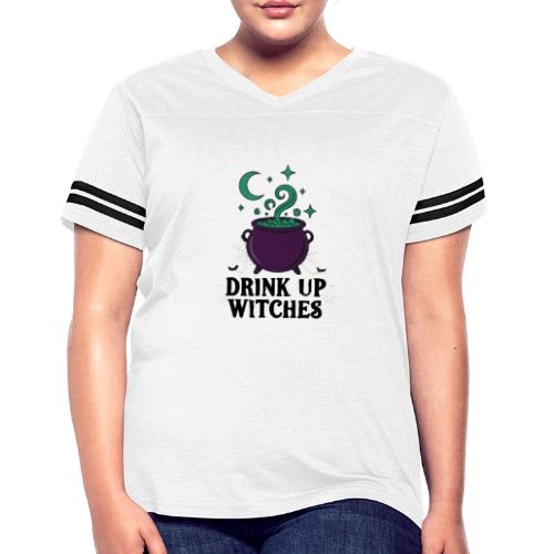 Drink Up Witches t-shirt - Women's V-Neck Football Tee