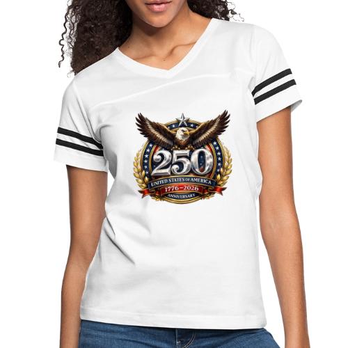 American Eagle USA 250th Anniversary 1776–2026 - Women's V-Neck Football Tee