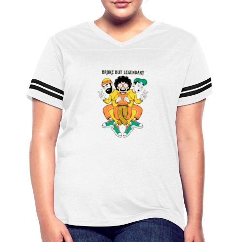 Legendary Broke Crew Retro - Women's V-Neck Football Tee
