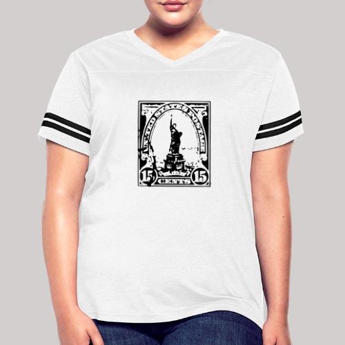 Vintage Postage - Women's V-Neck Football Tee