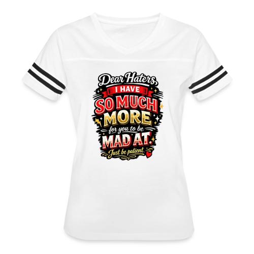 Dear Haters - Women's V-Neck Football Tee