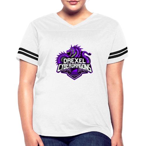Purple Team - Women's V-Neck Football Tee