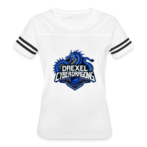 Blue Team - Women's V-Neck Football Tee