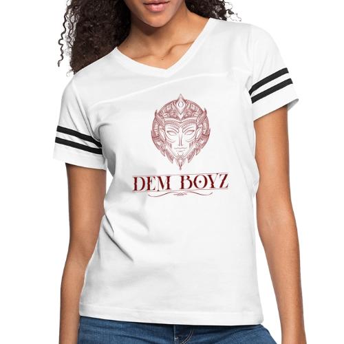 DemBoyz Full Logo (Red Edition) - Women's V-Neck Football Tee