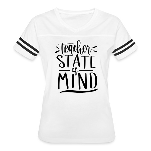 Teacher State of Mind Cute Teacher T-Shirts - Women's V-Neck Football Tee