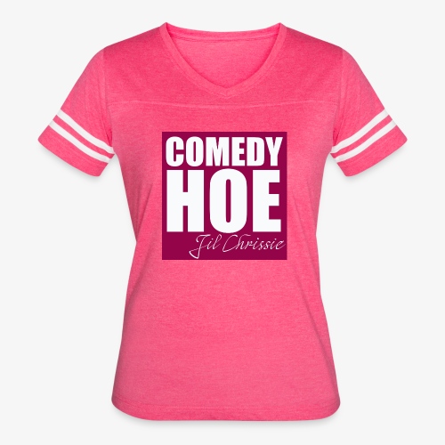 Comedy Hoe by Jil Chrissie - Women's V-Neck Football Tee