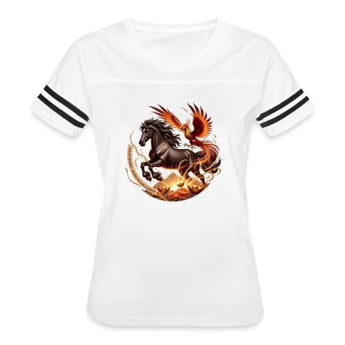 Year of the Horse Phoenix T Shirt, Lunar NY Gift - Women's V-Neck Football Tee