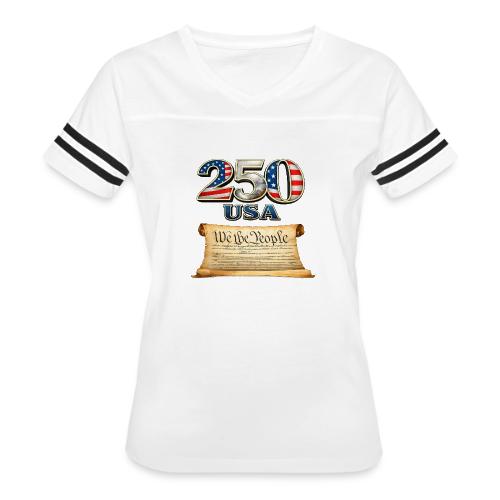 250th anniversary celebration of America - Women's V-Neck Football Tee
