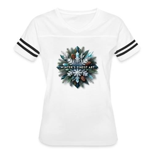 Intricate Frozen Evergreen T-Shirt - Women's V-Neck Football Tee