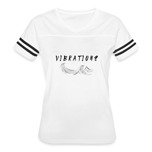 Vibrations Abstract Design - Women's V-Neck Football Tee