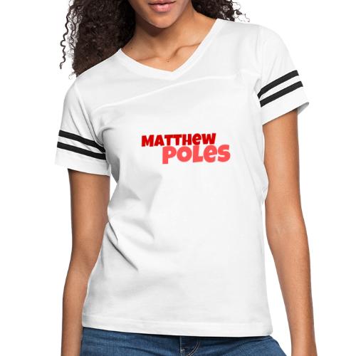 Matthew Poles Signature Red Collection - Women's V-Neck Football Tee