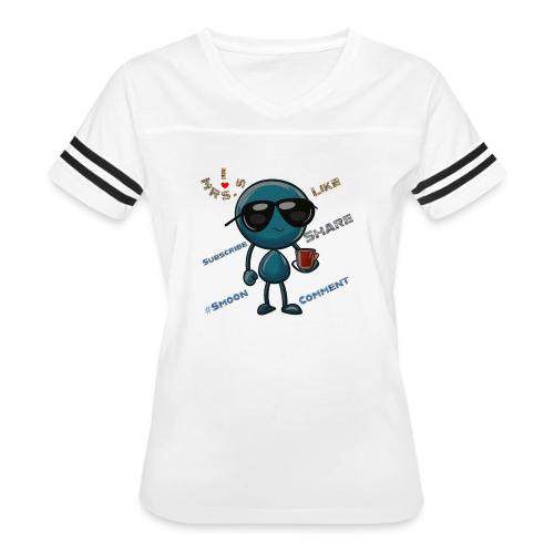 Smoon City 2_I heart Mrs S - Women's V-Neck Football Tee