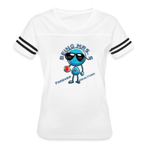 Being Mrs S Forever Newlywed - Women's V-Neck Football Tee