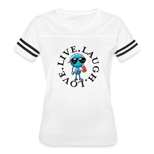 Circle Remember to live laugh love - Women's V-Neck Football Tee
