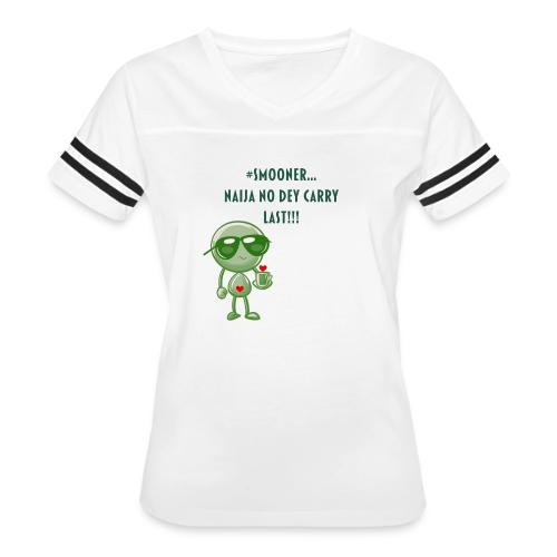 Smoon City | Naija No dey Carry Last Only - Women's V-Neck Football Tee