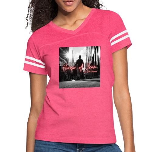 House of Jean - Women's V-Neck Football Tee