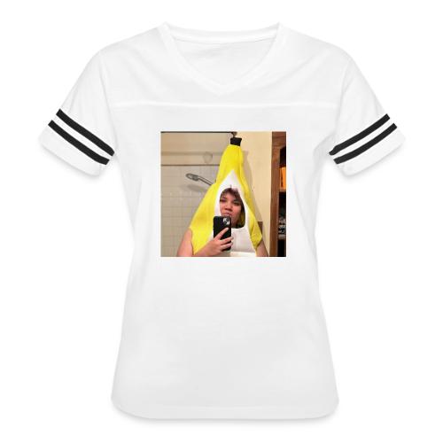 Banana Jordan - Women's V-Neck Football Tee