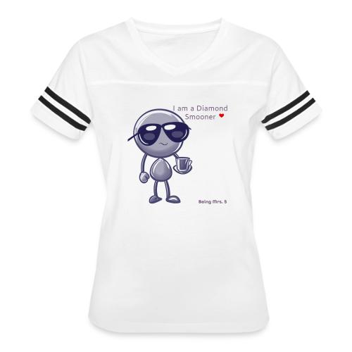 Smoon City 18 I am a Diamond Smooner - Women's V-Neck Football Tee