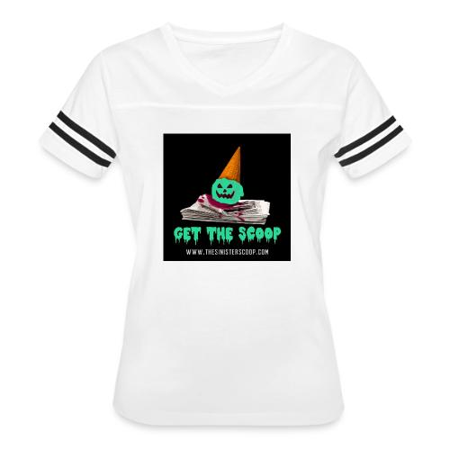 New Green Scoop - Women's V-Neck Football Tee