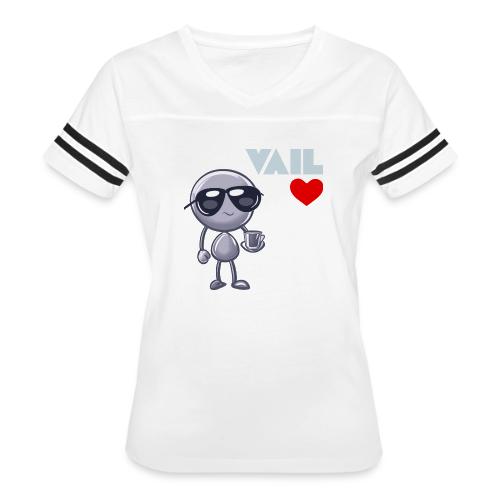 Smoon City_Vail - Women's V-Neck Football Tee