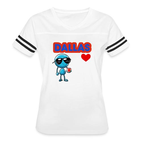 Smoon City_Dallas - Women's V-Neck Football Tee
