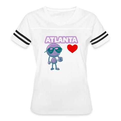Smoon City_Atlanta - Women's V-Neck Football Tee