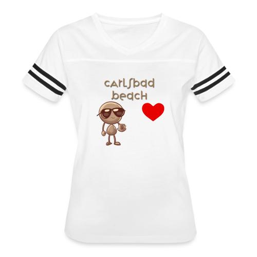 Smoon City_Carlsbad Beach - Women's V-Neck Football Tee