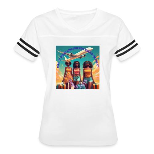 Mrs. S' Good Girlfriends Group Retreat - Women's V-Neck Football Tee