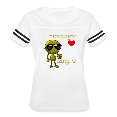 Smoon City_Tuscany Mrs. S - Women's V-Neck Football Tee