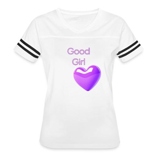 Smoon City_Good Girl - Women's V-Neck Football Tee