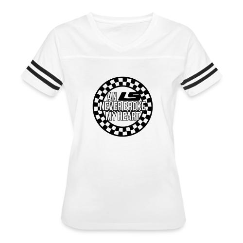 AN LS NEVER BROKE MY HEART - Women's V-Neck Football Tee