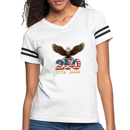 Eagle 250th Anniversary 1776-2026 - Women's V-Neck Football Tee