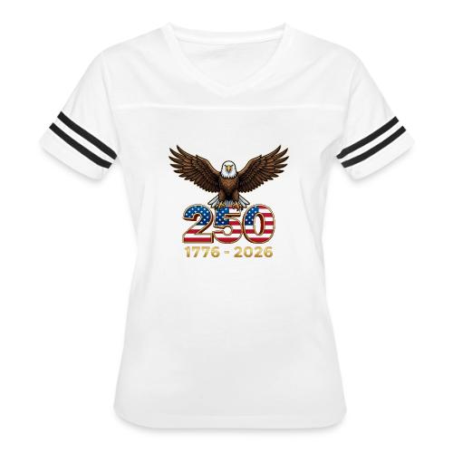 Eagle 250th Anniversary 1776-2026 - Women's V-Neck Football Tee