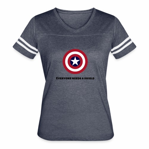 Captain America - Women's V-Neck Football Tee