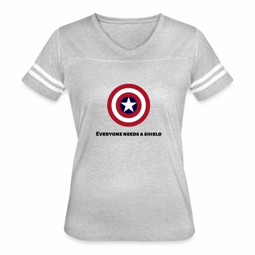 Captain America - Women's V-Neck Football Tee